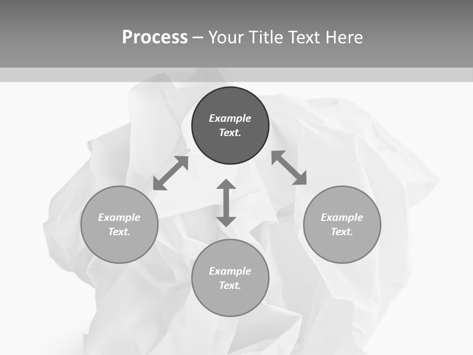 A Crumpled Ball Of Paper On A White Background PowerPoint Template