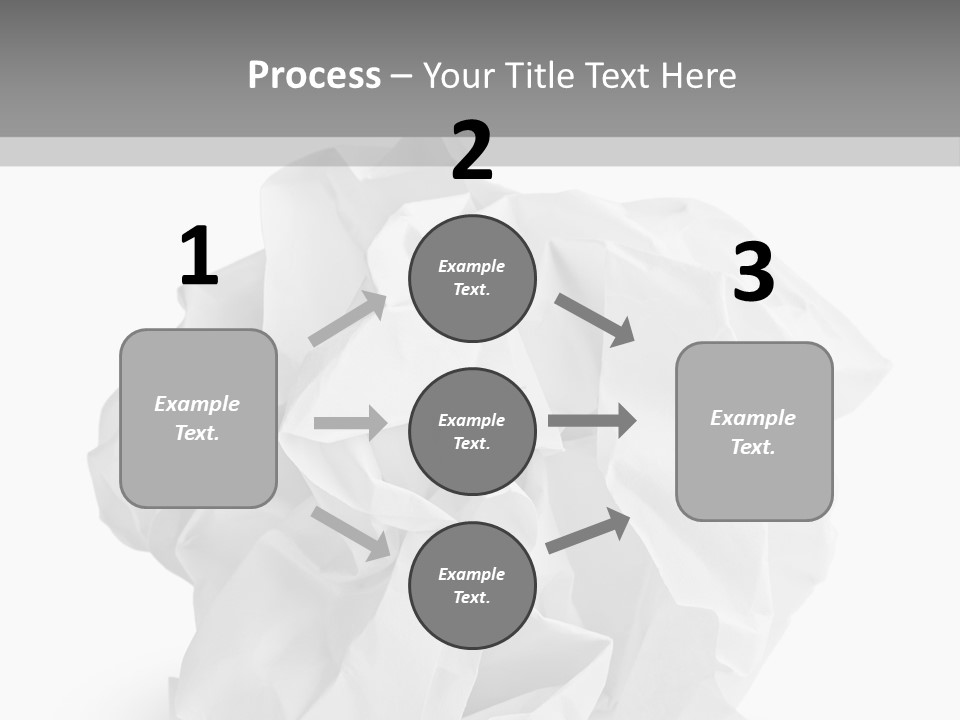 A Crumpled Ball Of Paper On A White Background PowerPoint Template