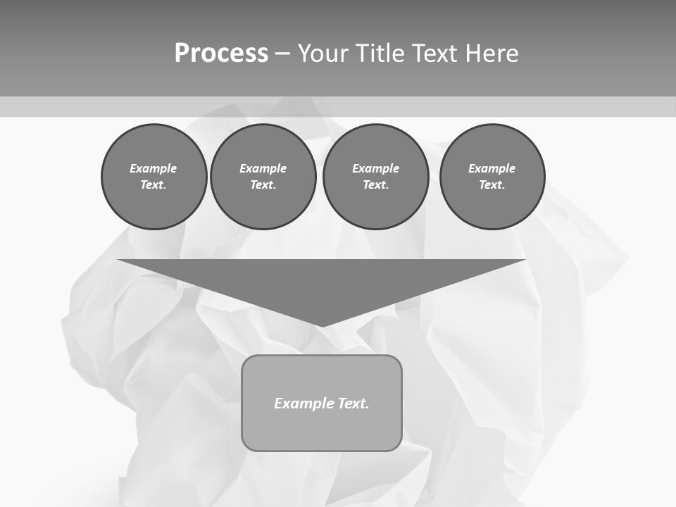 A Crumpled Ball Of Paper On A White Background PowerPoint Template