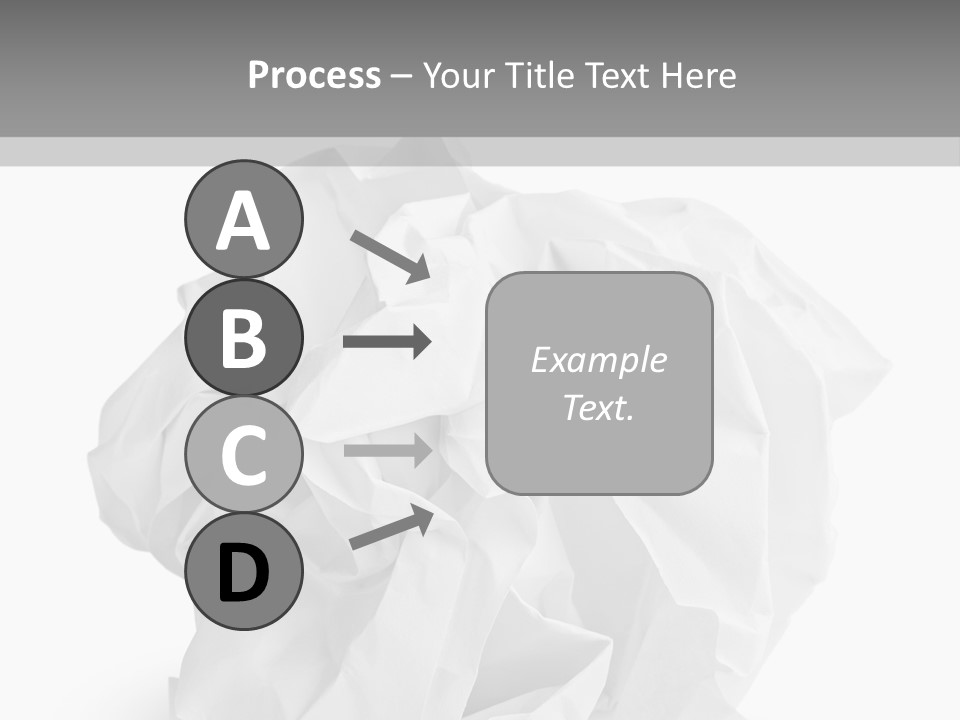 A Crumpled Ball Of Paper On A White Background PowerPoint Template