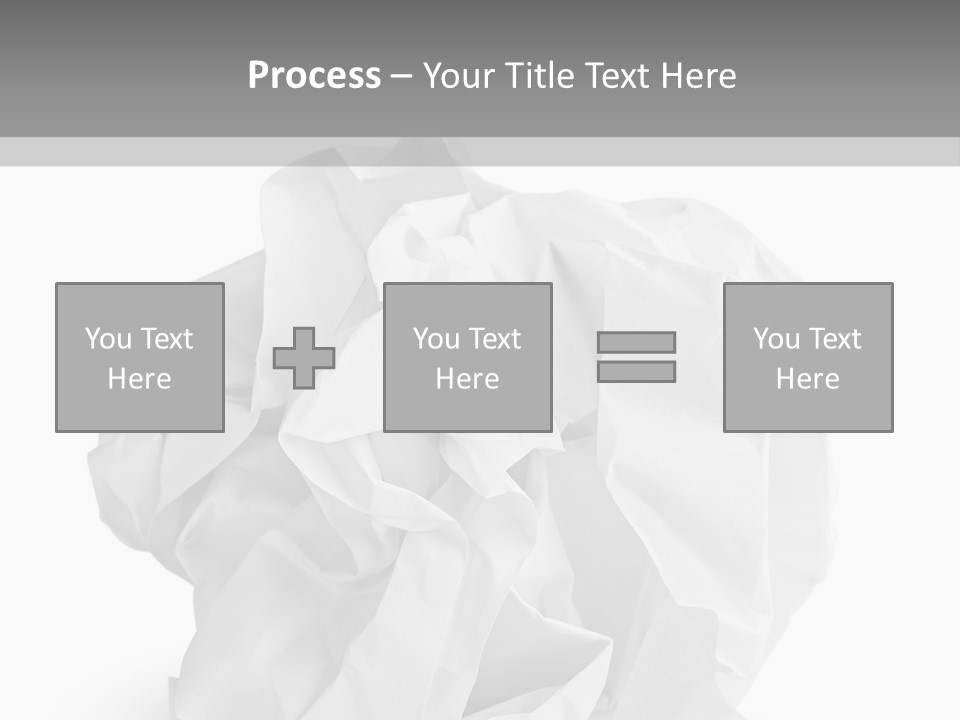 A Crumpled Ball Of Paper On A White Background PowerPoint Template