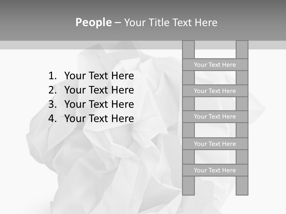 A Crumpled Ball Of Paper On A White Background PowerPoint Template