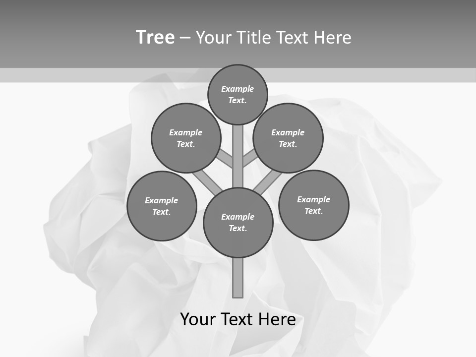 A Crumpled Ball Of Paper On A White Background PowerPoint Template