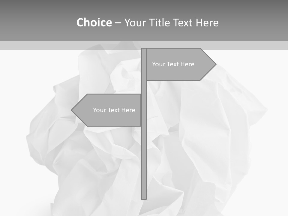 A Crumpled Ball Of Paper On A White Background PowerPoint Template