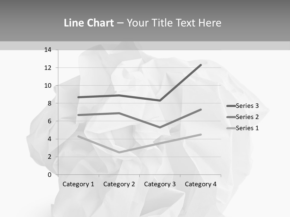 A Crumpled Ball Of Paper On A White Background PowerPoint Template