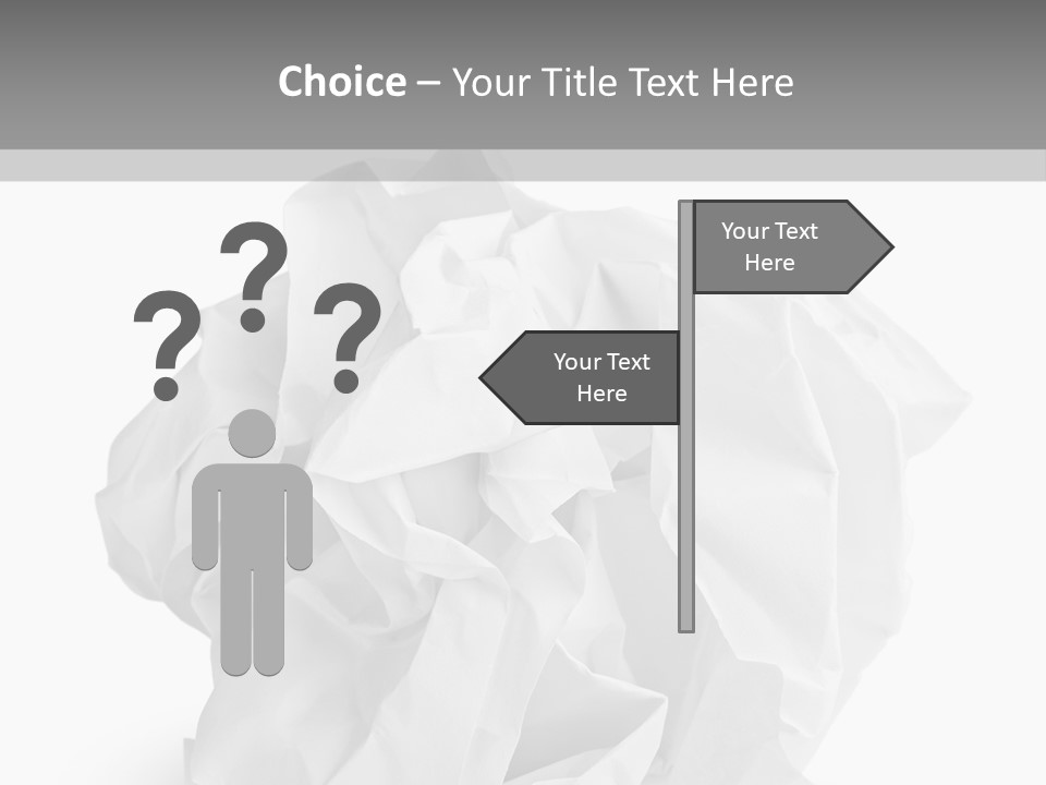 A Crumpled Ball Of Paper On A White Background PowerPoint Template