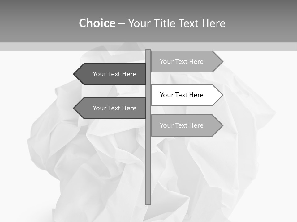 A Crumpled Ball Of Paper On A White Background PowerPoint Template