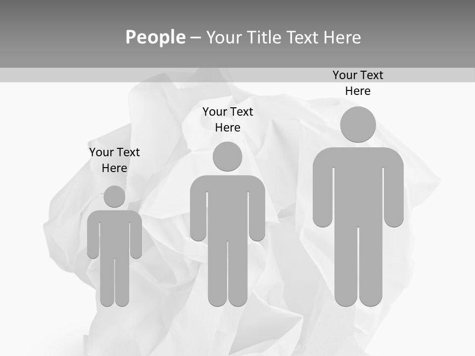 A Crumpled Ball Of Paper On A White Background PowerPoint Template