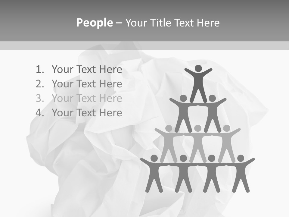 A Crumpled Ball Of Paper On A White Background PowerPoint Template