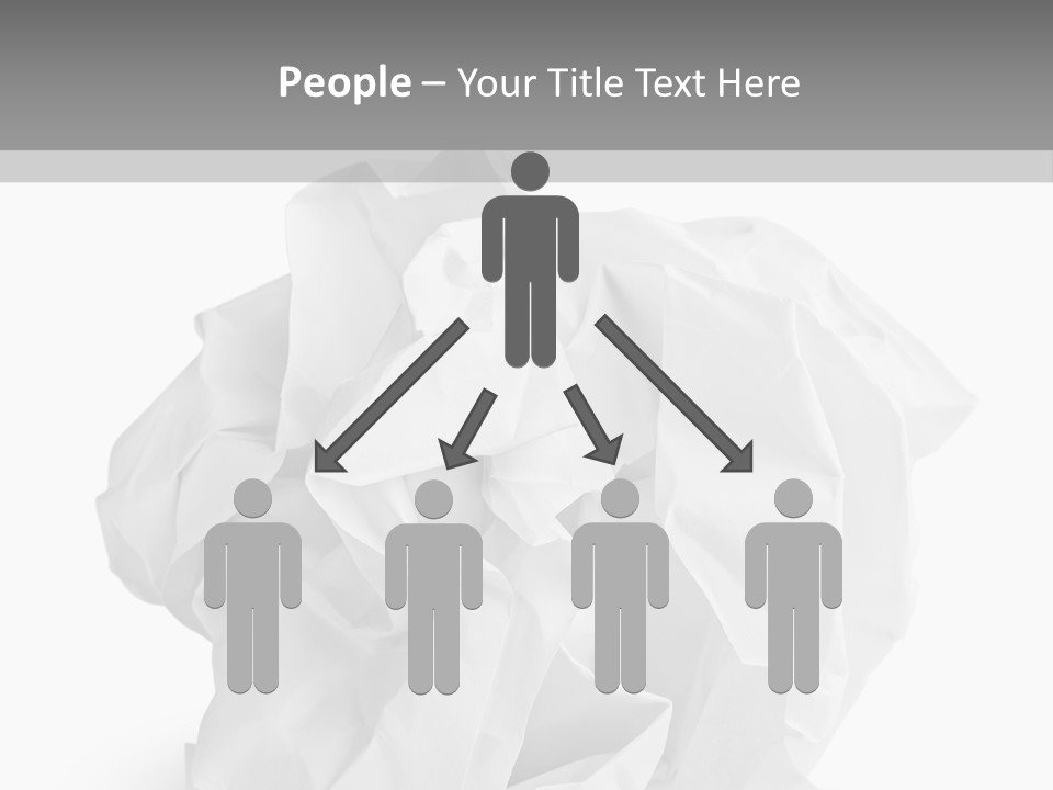 A Crumpled Ball Of Paper On A White Background PowerPoint Template