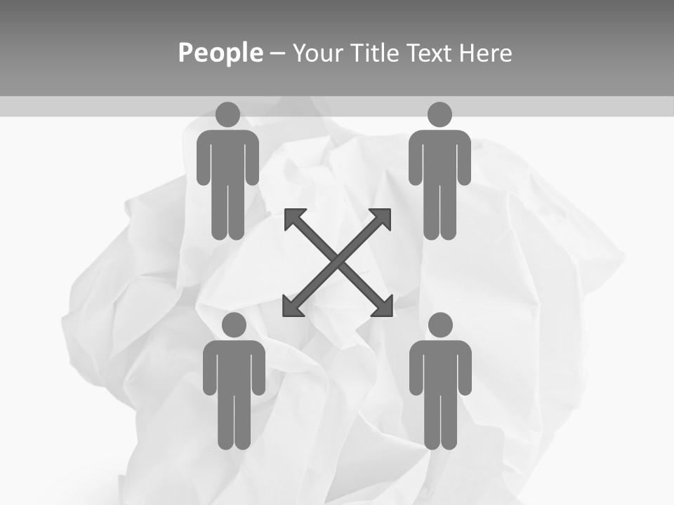 A Crumpled Ball Of Paper On A White Background PowerPoint Template