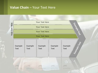 A Man Driving A Car With A Key Chain In His Hand PowerPoint Template