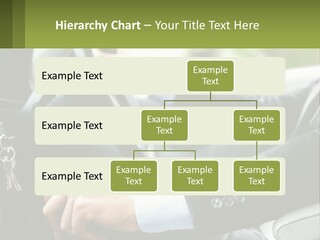 A Man Driving A Car With A Key Chain In His Hand PowerPoint Template