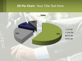 A Man Driving A Car With A Key Chain In His Hand PowerPoint Template