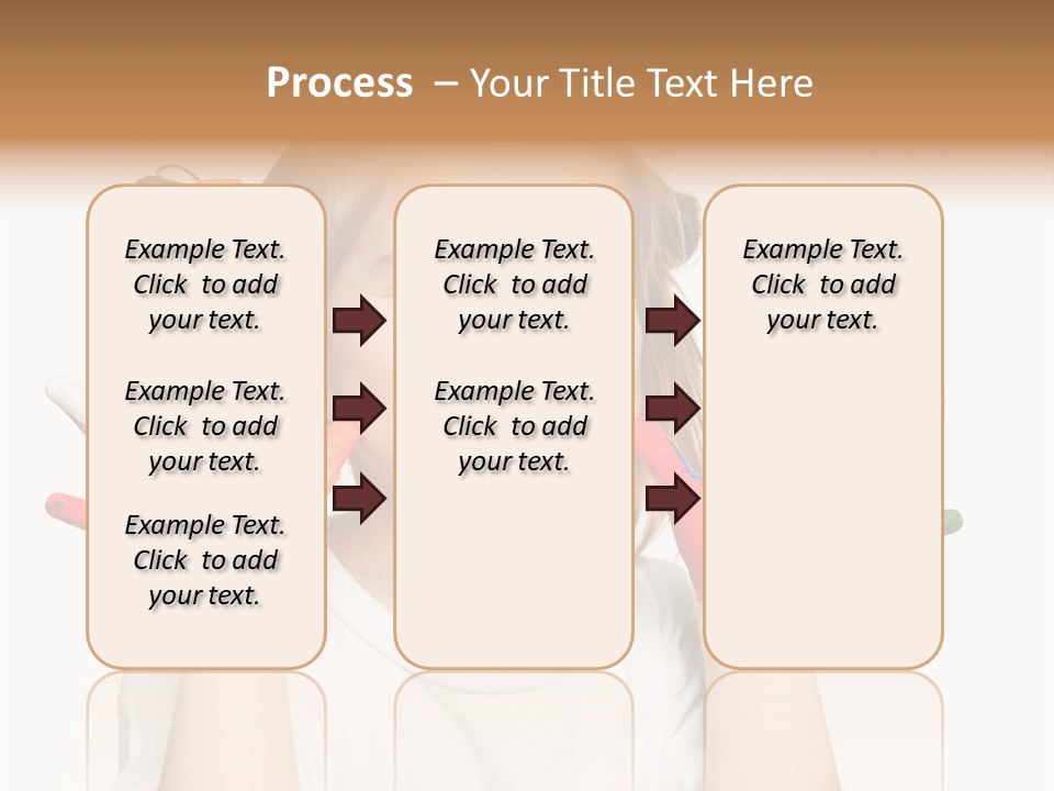 A Little Girl Holding Her Hands Painted In Different Colors PowerPoint Template