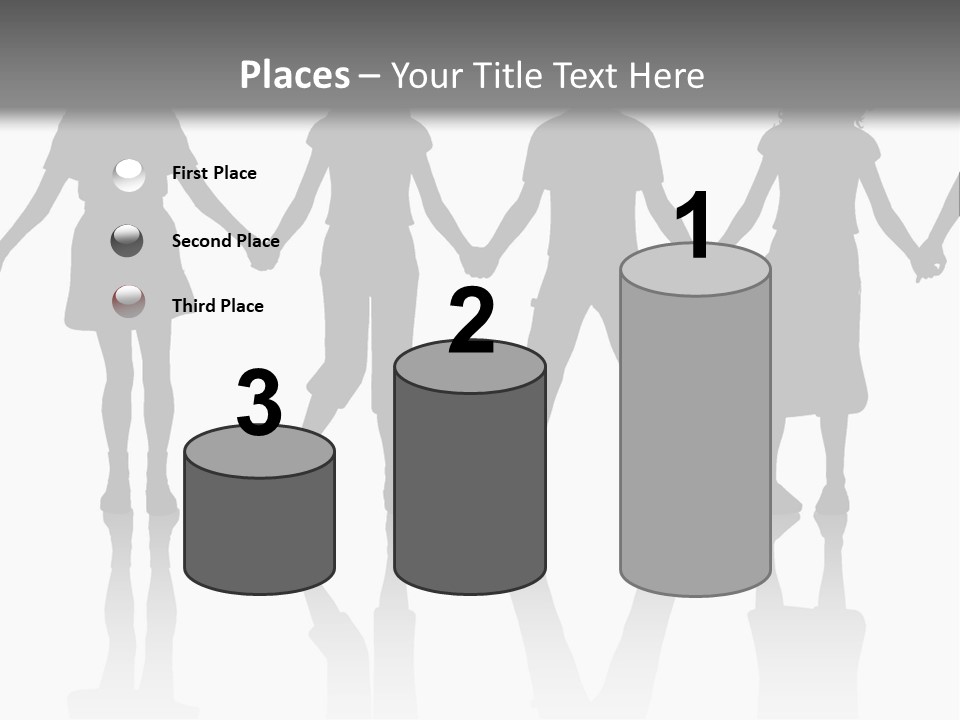 A Group Of People Holding Hands Powerpoint Template PowerPoint Template