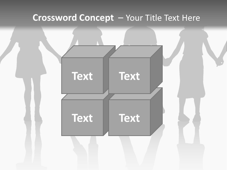 A Group Of People Holding Hands Powerpoint Template PowerPoint Template