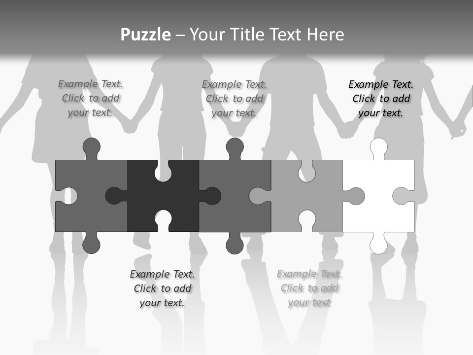 A Group Of People Holding Hands Powerpoint Template PowerPoint Template