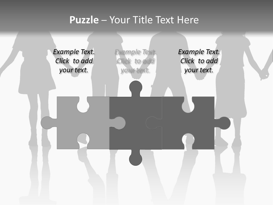 A Group Of People Holding Hands Powerpoint Template PowerPoint Template