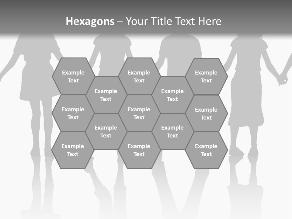 A Group Of People Holding Hands Powerpoint Template PowerPoint Template