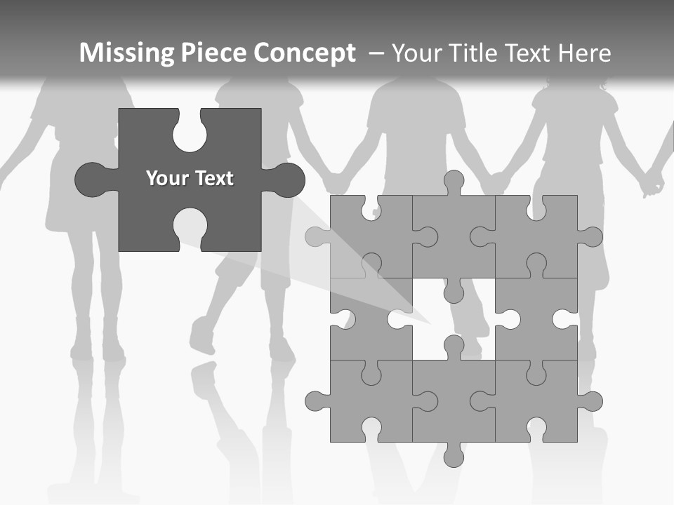 A Group Of People Holding Hands Powerpoint Template PowerPoint Template