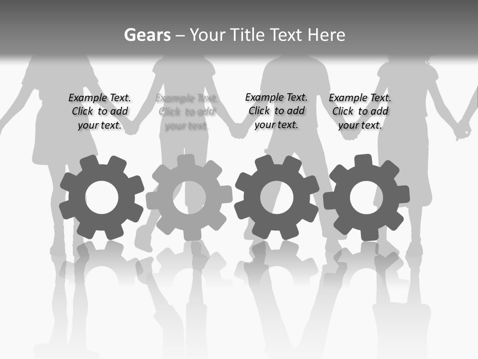 A Group Of People Holding Hands Powerpoint Template PowerPoint Template