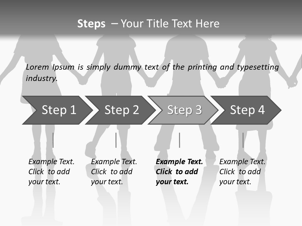 A Group Of People Holding Hands Powerpoint Template PowerPoint Template