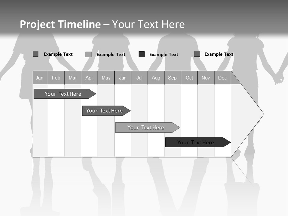 A Group Of People Holding Hands Powerpoint Template PowerPoint Template