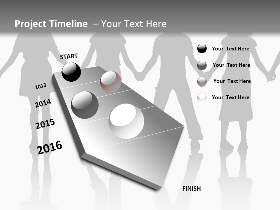 A Group Of People Holding Hands Powerpoint Template PowerPoint Template