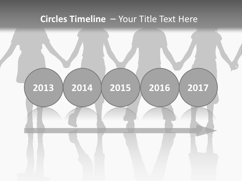 A Group Of People Holding Hands Powerpoint Template PowerPoint Template