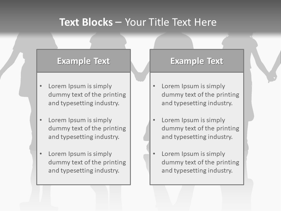 A Group Of People Holding Hands Powerpoint Template PowerPoint Template