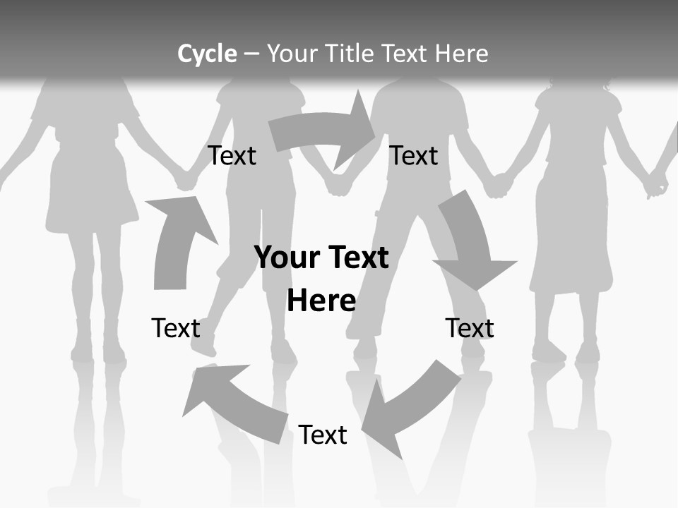 A Group Of People Holding Hands Powerpoint Template PowerPoint Template