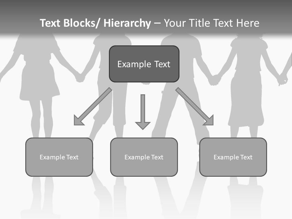 A Group Of People Holding Hands Powerpoint Template PowerPoint Template