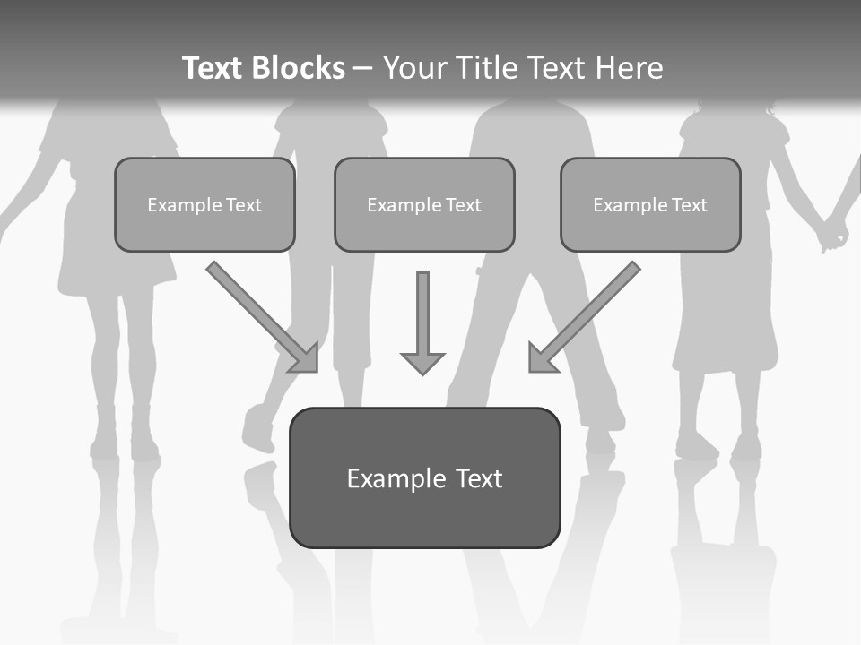 A Group Of People Holding Hands Powerpoint Template PowerPoint Template