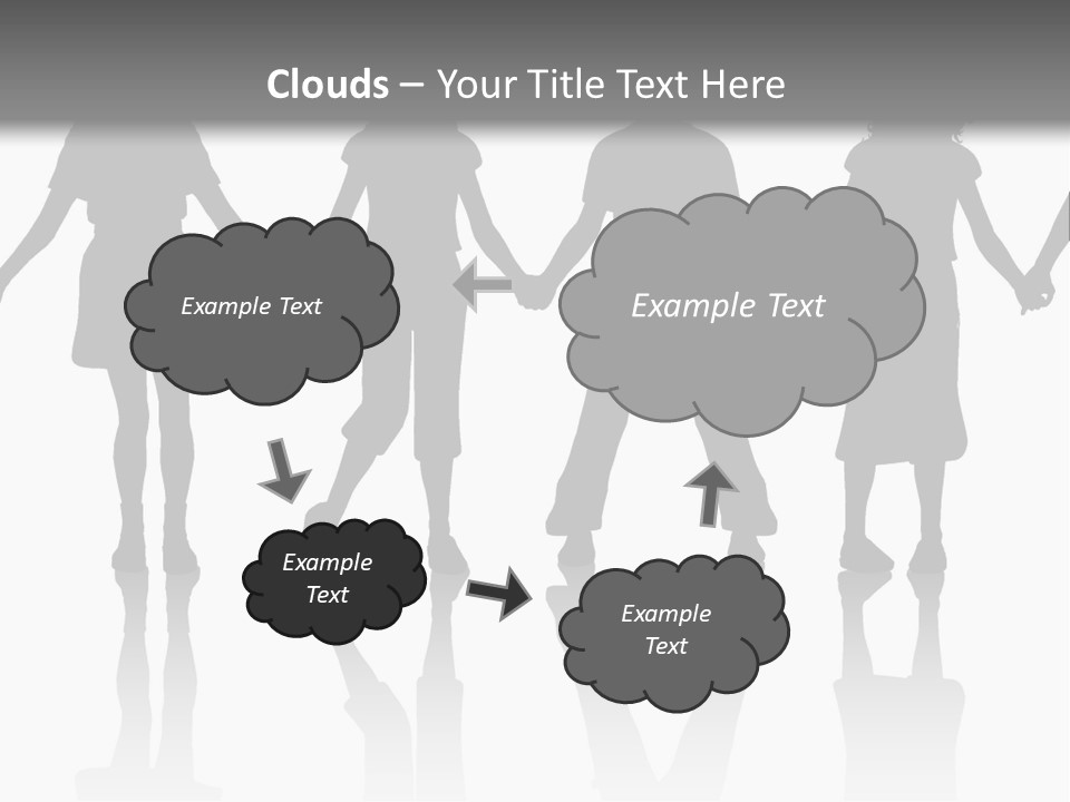 A Group Of People Holding Hands Powerpoint Template PowerPoint Template