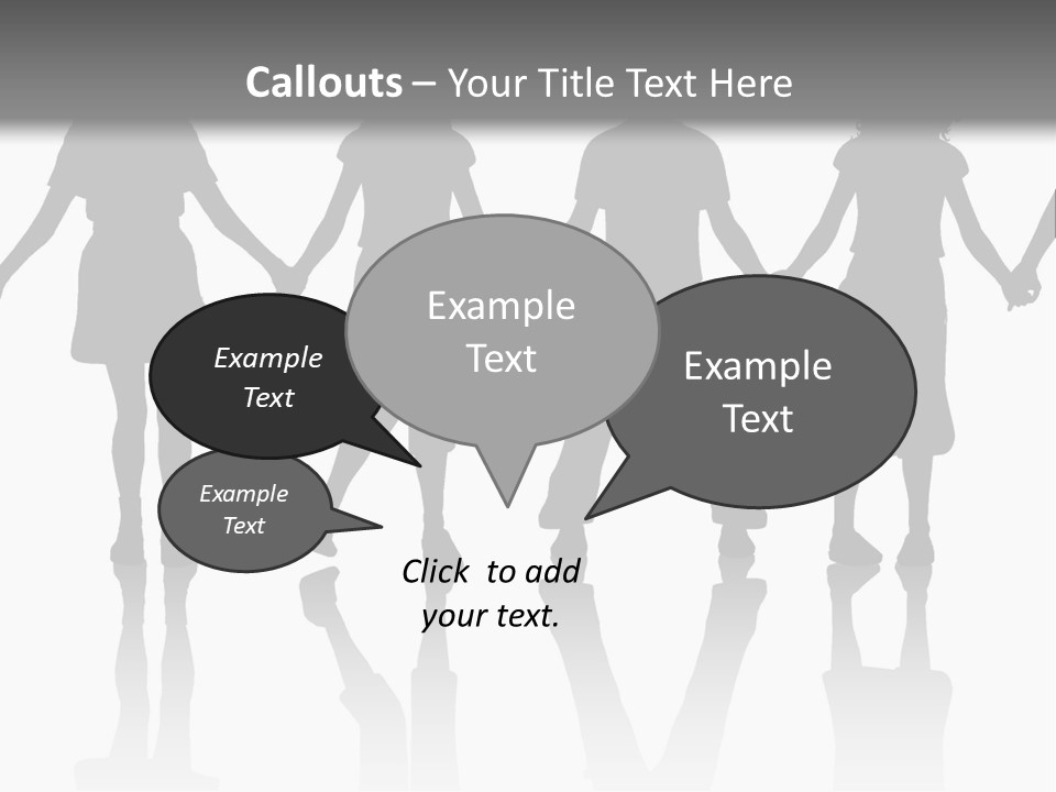 A Group Of People Holding Hands Powerpoint Template PowerPoint Template