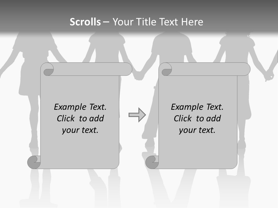 A Group Of People Holding Hands Powerpoint Template PowerPoint Template