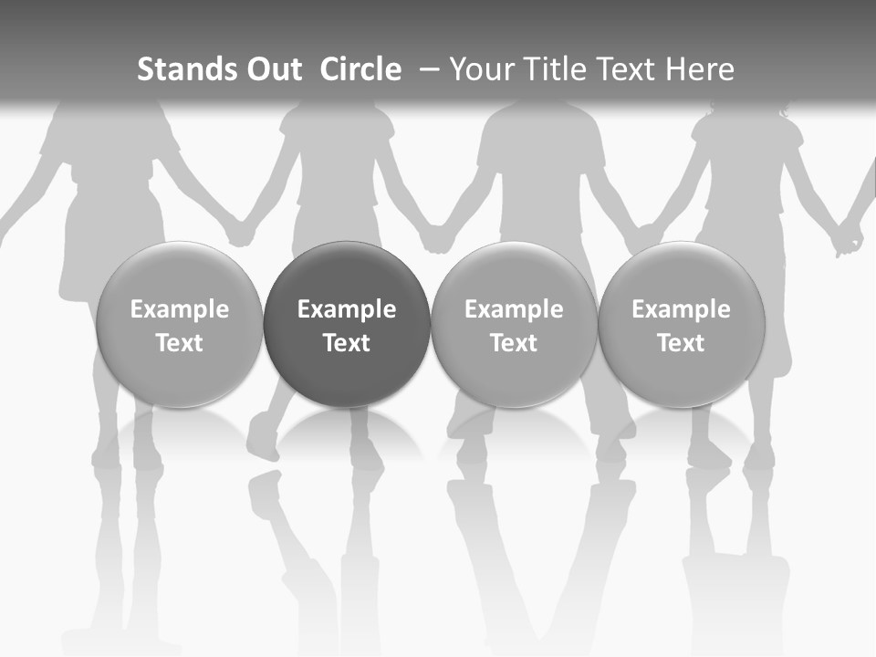 A Group Of People Holding Hands Powerpoint Template PowerPoint Template