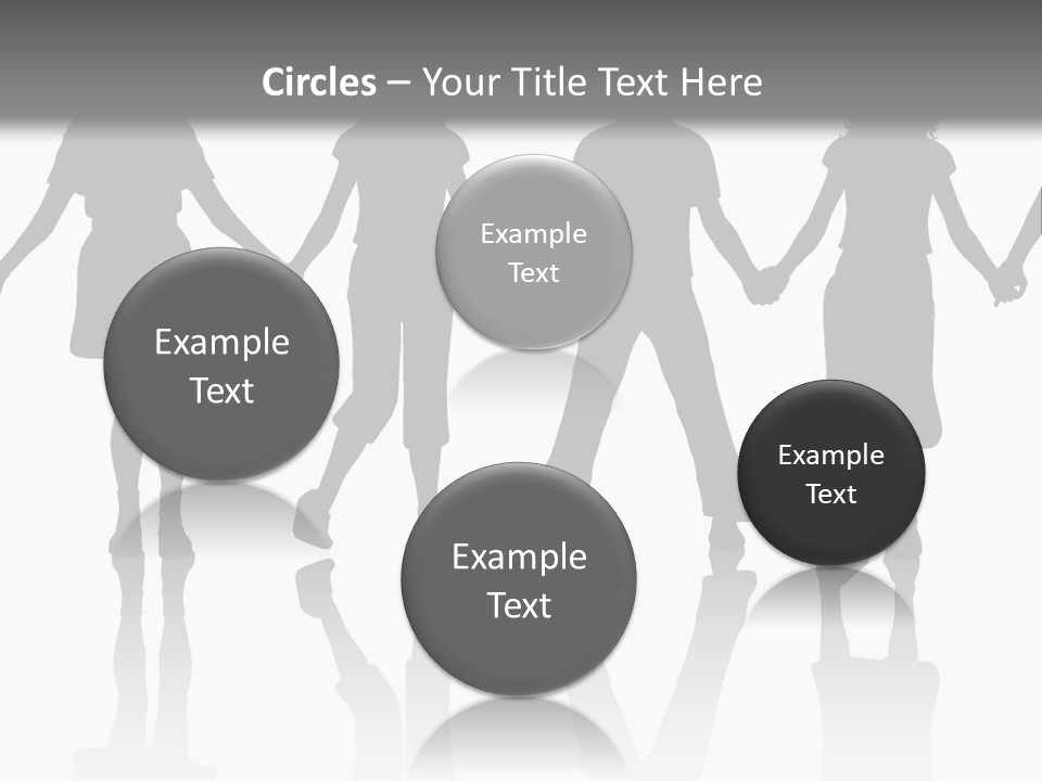 A Group Of People Holding Hands Powerpoint Template PowerPoint Template