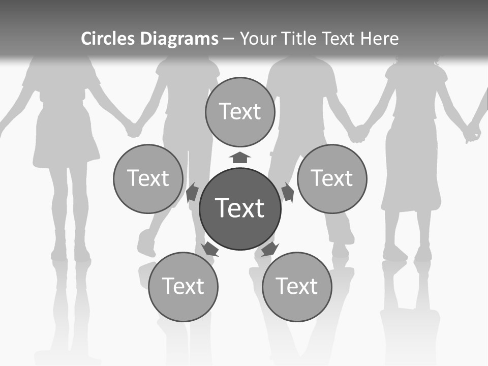 A Group Of People Holding Hands Powerpoint Template PowerPoint Template