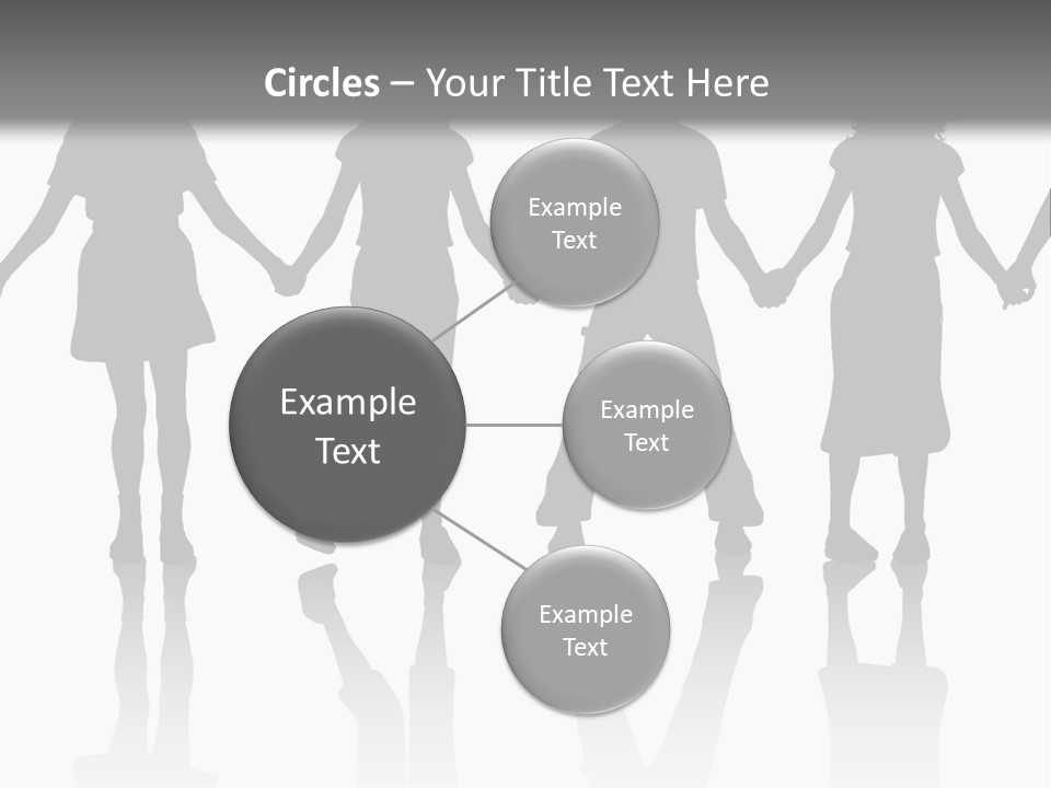 A Group Of People Holding Hands Powerpoint Template PowerPoint Template