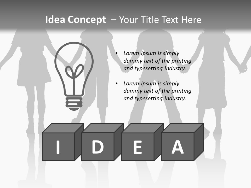 A Group Of People Holding Hands Powerpoint Template PowerPoint Template