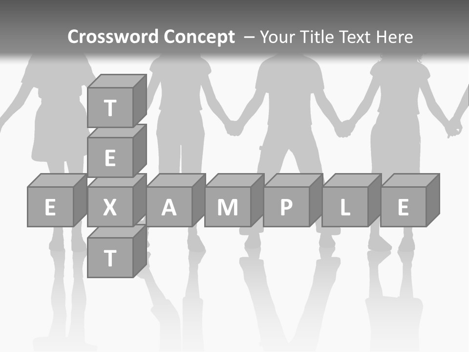 A Group Of People Holding Hands Powerpoint Template PowerPoint Template