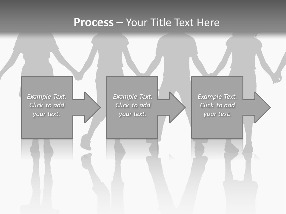 A Group Of People Holding Hands Powerpoint Template PowerPoint Template