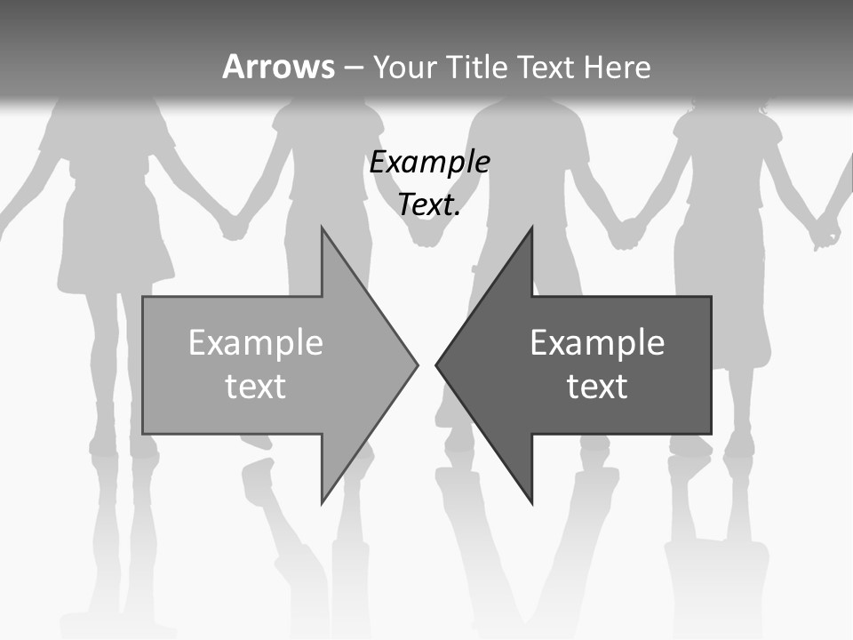 A Group Of People Holding Hands Powerpoint Template PowerPoint Template