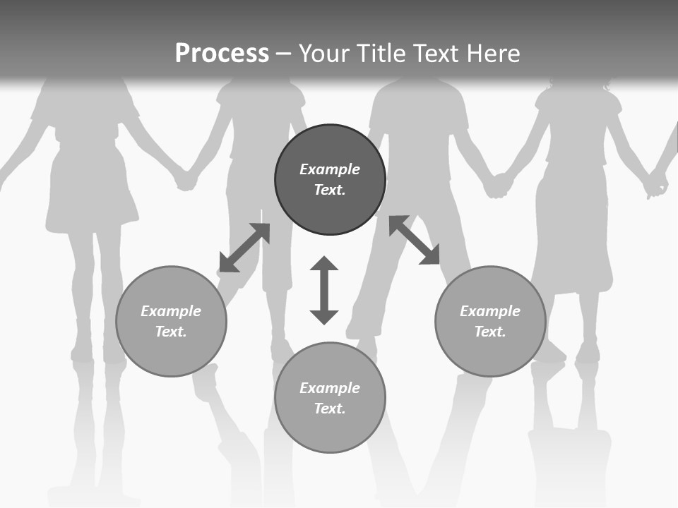 A Group Of People Holding Hands Powerpoint Template PowerPoint Template