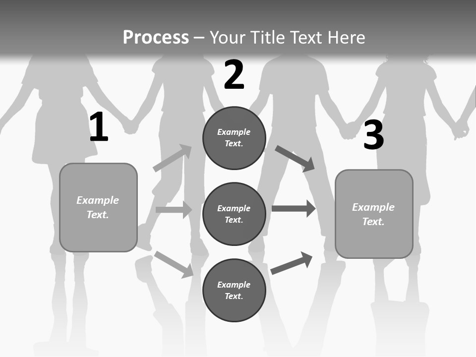 A Group Of People Holding Hands Powerpoint Template PowerPoint Template