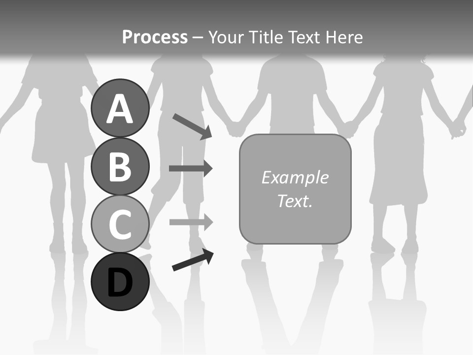 A Group Of People Holding Hands Powerpoint Template PowerPoint Template