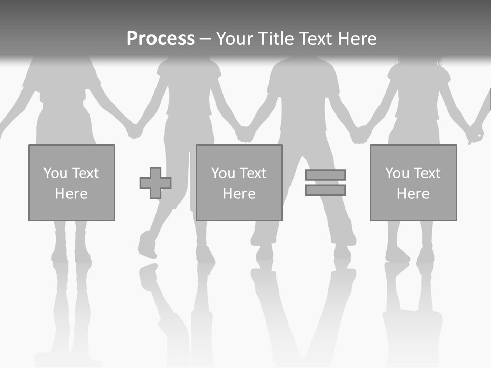 A Group Of People Holding Hands Powerpoint Template PowerPoint Template