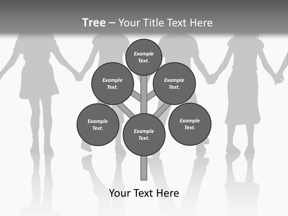 A Group Of People Holding Hands Powerpoint Template PowerPoint Template